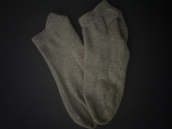 Getragene Socken