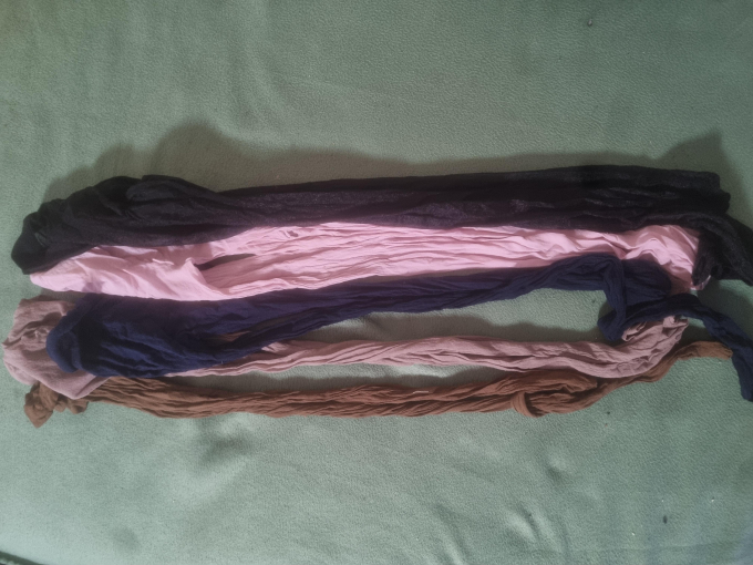 Getragene nylon Strumpfhosen