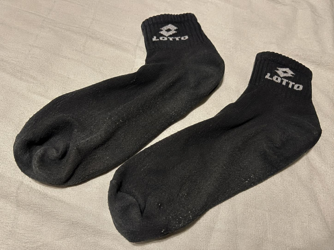 Getragene Socken