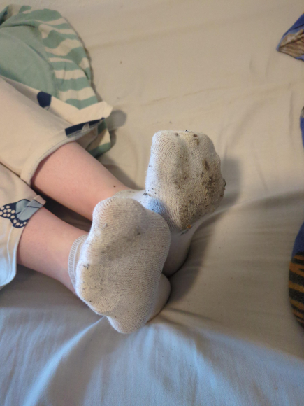 Extrem getragene Socken