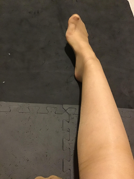 Getragene Damen Strumpfhose